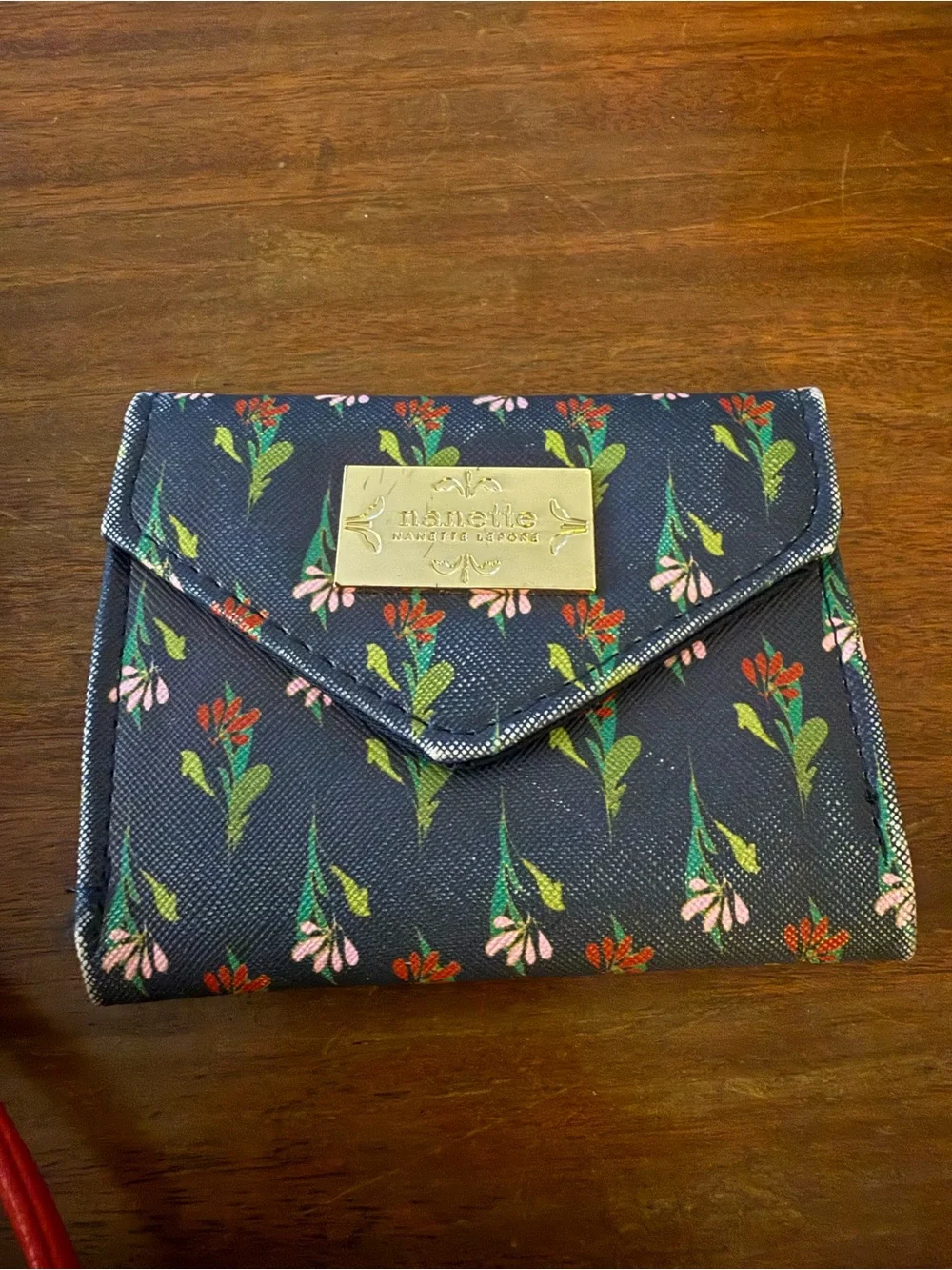 Red Leather Crossbody Bag (probably not real leather) and small wallet